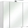 Pelipal LED-Spiegelschrank Mila II B800 weiß Glanz inkl Leuchtmittel