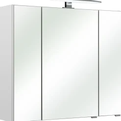 Pelipal LED-Spiegelschrank Mila II B800 weiß Glanz inkl Leuchtmittel