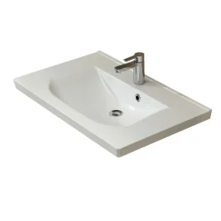 Pelipal Mineralmarmor-Waschtisch Trentino weiß 51 x 80 x 3,5 cm