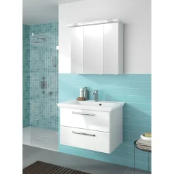 Pelipal Mineralmarmor-Waschtisch Trentino weiß 51 x 80 x 3,5 cm