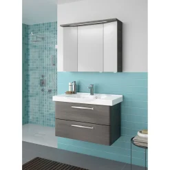 Pelipal Waschtisch Block Trentino grau mit Keramikwaschtisch