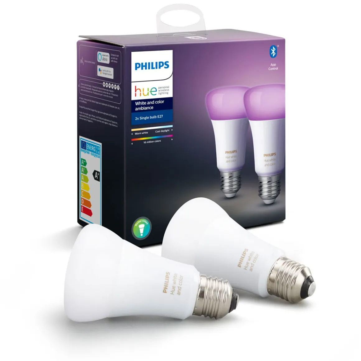Philips Hue LED-Leuchtmittel-Set rund 10W 2-teilig