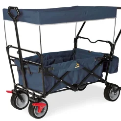 Pinolino Klappbollerwagen Paxi dlx Comfort mit Bremse, marineblau