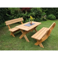 Promadino Holz-Garnitur München honigbraun