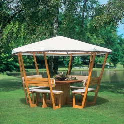 Promadino Pavillon Rosenheim mit weißem Dach