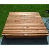 Promadino Sandkasten Donald 140 x 140 cm klappbare Abdeckung