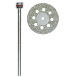 Proxxon Micromot Diamantierte Trennscheibe mit Kühllöchern Durchmesser 20 mm und 1 Träger