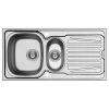 Pyramis Edelstahl-Einbauspüle Sparta 100 x 50 cm 1 1/2B 1D Edelstahl glatt