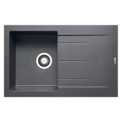 Pyramis Einbauspuele ALAZIA 79 x 50 cm 1B 1D Granit Iron Grey