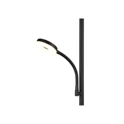 Reality LED Stehleuchte SPECTER schwarz, mit Lesearm