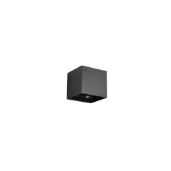 Reality LED Wandleuchte GENIE schwarz eckig