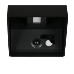 Reality LED Wandleuchte GENIE schwarz eckig