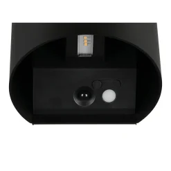 Reality LED Wandleuchte GENIE schwarz halbrund