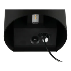 Reality LED Wandleuchte GENIE schwarz halbrund