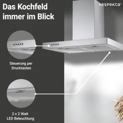 Respekta Blockhaube CH 22098IXB silber 60 cm