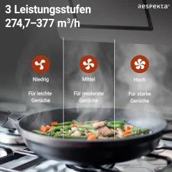 Respekta Dunstabzugshaube FTA 350 S schwarz