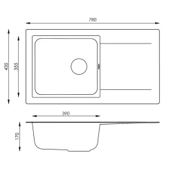 Respekta Einbauspüle Denver Mineralite