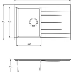 Respekta Einbauspüle Houston Mineralite