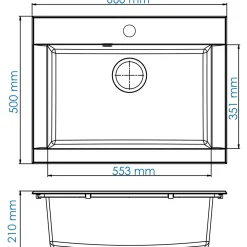 Respekta Einbauspüle Ohio Mineralite