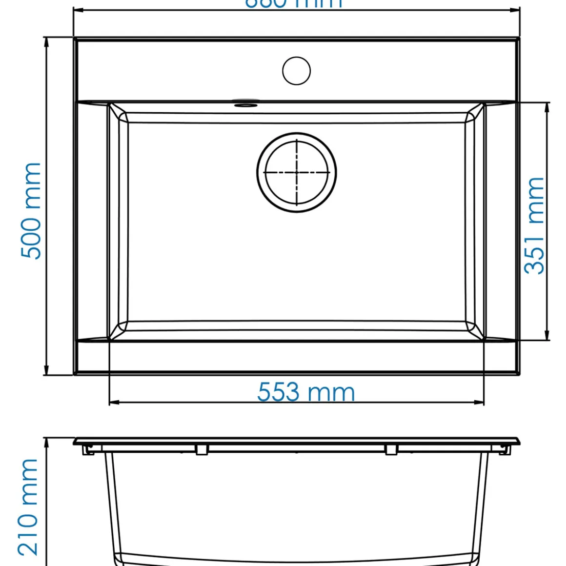 Respekta Einbauspüle Ohio Mineralite