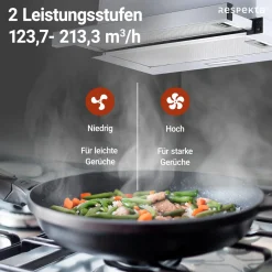 Respekta Flachschirmhaube Tessa CH4138IXC 60 cm