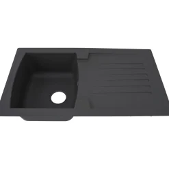 Respekta Spüle grau 86 cm Mineralit 1 Becken 1 Abtropffläche