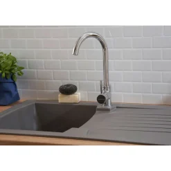 Respekta Spüle grau 86 cm Mineralit 1 Becken 1 Abtropffläche