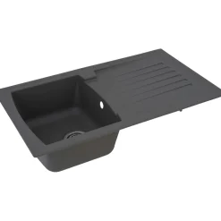 Respekta Spüle grau 86 cm Mineralit 1 Becken 1 Abtropffläche