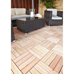 Rettenmeier Holz-Klickfliese Douglasie braun 30 x 30 cm