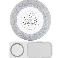 REV Ritter Funk-Gong mit Taster und Steckd.Orchestra Batterie 58 Mel. 150m weiß