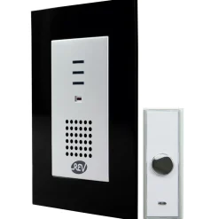 REV Ritter Funk-Gong mit Taster Design mit 3 blauen LED 8 Melodien 100m sw-si