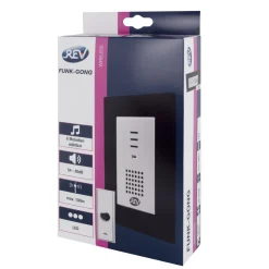 REV Ritter Funk-Gong mit Taster Design mit 3 blauen LED 8 Melodien 100m sw-si