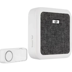 REV Ritter Funk-Gong mit Taster & Stoffbez.Orchestra für Steckdose 58 Mel.150m weiß