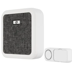 REV Ritter Funk-Gong mit Taster & Stoffbez.Orchestra Batterie 58 Mel. 150m weiß