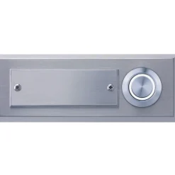 REV Ritter Klingeltaster Aufputz 1-fach mit LED-Beleuchtung & gravierbarem Namensschild Edelstahl