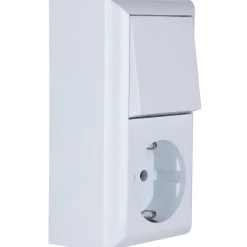 REV Ritter AP-Schalterprogramm PlanoLuxe weiß Kombi Aus-/Wechselschalter