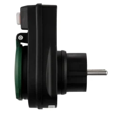 REV Ritter Außensteckdose mit Schalter IP44 schwarz/grün