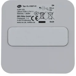 REV Ritter LED Akku Licht mit Bewegungsmelder 50 lm 2 Stück weiß