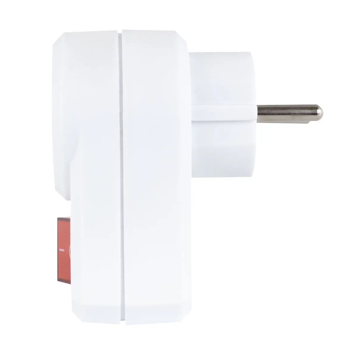 REV Ritter Steckdosenadapter mit Schalter 1fach Schutzkontakt weiß