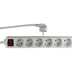 REV Ritter Steckdosenleiste Standard 6-fach mit Schalter 1,4 m weiß