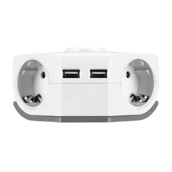 REV Ritter Steckdosenleiste-Eckmontage 2fach 2xUSB inkl Schalter 1,5m