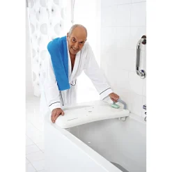 Ridder Badewannen-Brett mit Haltegriff weiß