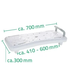 Ridder Badewannen-Brett mit Haltegriff weiß