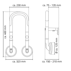 Ridder Badewannen-Einstiegshilfe mit Sauger Rob weiß