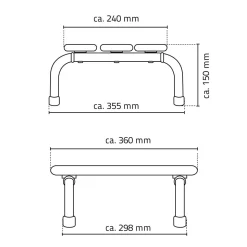 Ridder Badewannen-Hocker Pro weiß