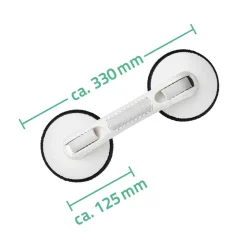 Ridder Reisesauggriff mit 2 Saugern Premium 33 cm weiß