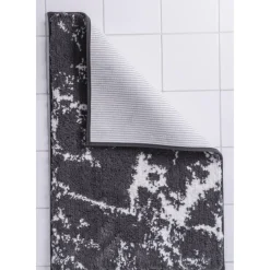 Ridder Teppich Marmor 55 x 50 cm beige-weiß Polyester-Microfaser