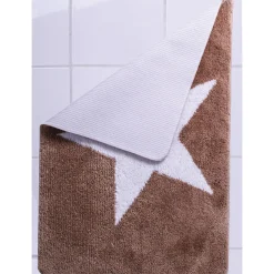 Ridder Teppich Star 60 x 90 cm weiß-beige Polyester-Microfaser
