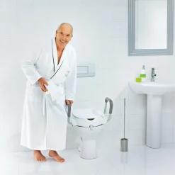 Ridder WC-Erhöhung 10 cm mit Griffen und Deckel weiß