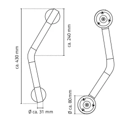 Ridder Winkel-Haltegriff Ken M chrom-schwarz
